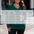 thumbnail image 2 of Womens Knit Plus Size Sweaters Casual Loose Fit V-Neck Long Sleeve Warm Fall Winter Pullover Sweaters Green L, 2 of 7