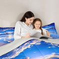 thumbnail image 4 of Castle Fairy Soft Sunrise Mirror Shore Full Size Comforter Sets 3-Piece,Pastel Cloud Calm Ocean Seascape Bedding Comforter Set,Lavender Sky,Grey Reversible,1 Comforter and 2 Pillowcases, 4 of 6