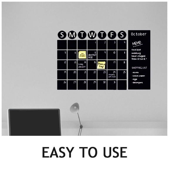 Milisten Self Adhesive Wall Sticker 1 Sheet Removable Chalkboard Decal for Walls and Desk