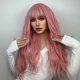 thumbnail image 3 of Peluca rosa para mujer, pelucas de pelo largo, esponjoso, ondulado y rizado para niña, pelucas sintéticas resistentes al calor para fiestas de cosplay, 3 of 5