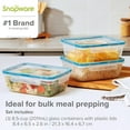 thumbnail image 6 of Plastic Food Storage Containers Set, Leakproof & Airtight Locking Lids Rectangular Tupperware, Non-Toxic BPA-Free Lids, Microwave Dishwasher Freezer Safe, 6 of 10