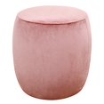 thumbnail image 1 of TOV Furniture la Collection de Saule Moderne Velours Rembourré Pouf Rond, Saumon, 1 of 4