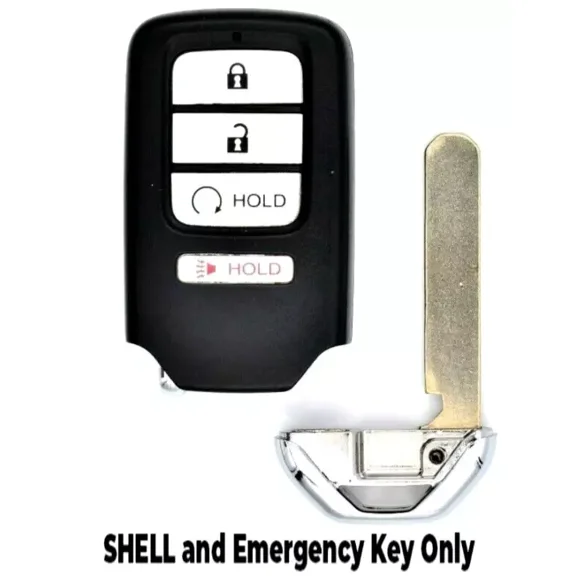 NEW SMART KEY SHELL CAS FOR HONDA RIDGELINE 2017 - 2019   UNCUT KEY