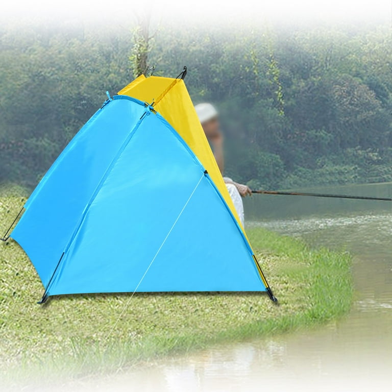 Sunny Outdoor Fishing Beach Tent Canopy Camping Hiking Picnic Sunshade Shelter Sport Sun Shelter Lake blue with yellow Walmart