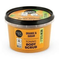 Organic Shop Orange & Sugar, Toning & Exfoliating Body Scrub, 100% Vegan & Organic, Daily Exfoliant, Detox & Moisturizer, Body, Face, Hand & Foot, Intensive Care & Skin Toning. 250ml.
