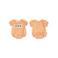 thumbnail image 2 of BemeyourBBs Baby Girl Plaid Romper Round Neck Short Sleeve Bubble Ruffle Jumpsuit, 2 of 9
