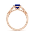 thumbnail image 2 of ANGARA Lab Grown 1.75 Ct Blue Sapphire Celtic Knot Engagement Ring for Women in 14K Rose Gold (Size-9x7mm) | September Birthstone, Anniversary, Jewelry Gift for Women | Lab-Grown Blue Sapphire Ring, 2 of 8
