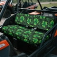 thumbnail image 2 of FKELYI Green Sshamrock Clover Leaf Print Mule Bench Seat Cover 2 Pcs Set Dustproof UTV Seat Cover Compatible with Kawasaki Mule 600/610 Anti-Scratch Seats Protector Decor, 2 of 7