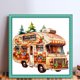 thumbnail image 2 of Hilo Algodón Bordado Punto Cruz Impreso Xtmas Picnic Bus 11CT 50x50cm, 2 of 9