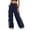 A-Navy1083, variant on XIAONU Women Track Pants Wide Leg Striped Full Length Trousers Breathable Sporty Casual Workout Bottoms