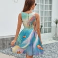thumbnail image 6 of Colorful Mermaid Under The Sea Sleeveless Dress Women Summer Evening Dresses Ladies Sundress, 6 of 7