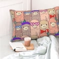thumbnail image 4 of Honeii Cute Lamas Print Pillow Cases,Plush Throw Pillow Covers,Decorative Pillowcase for Sofa, Couch, Living Room-20"x30", 4 of 6