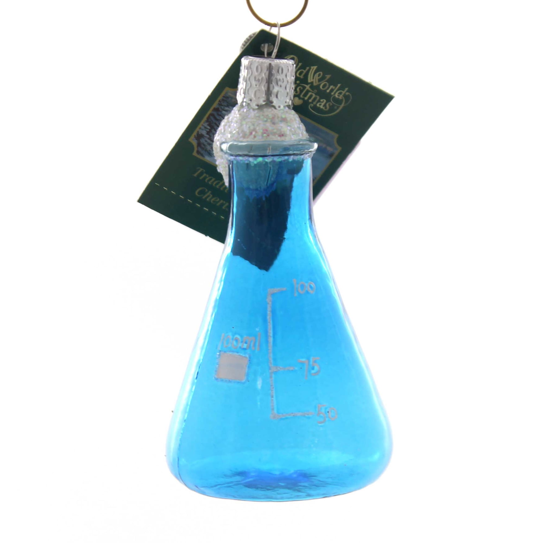 Old World Christmas Science Beaker Erlenmeyer Flask Ornament 36238