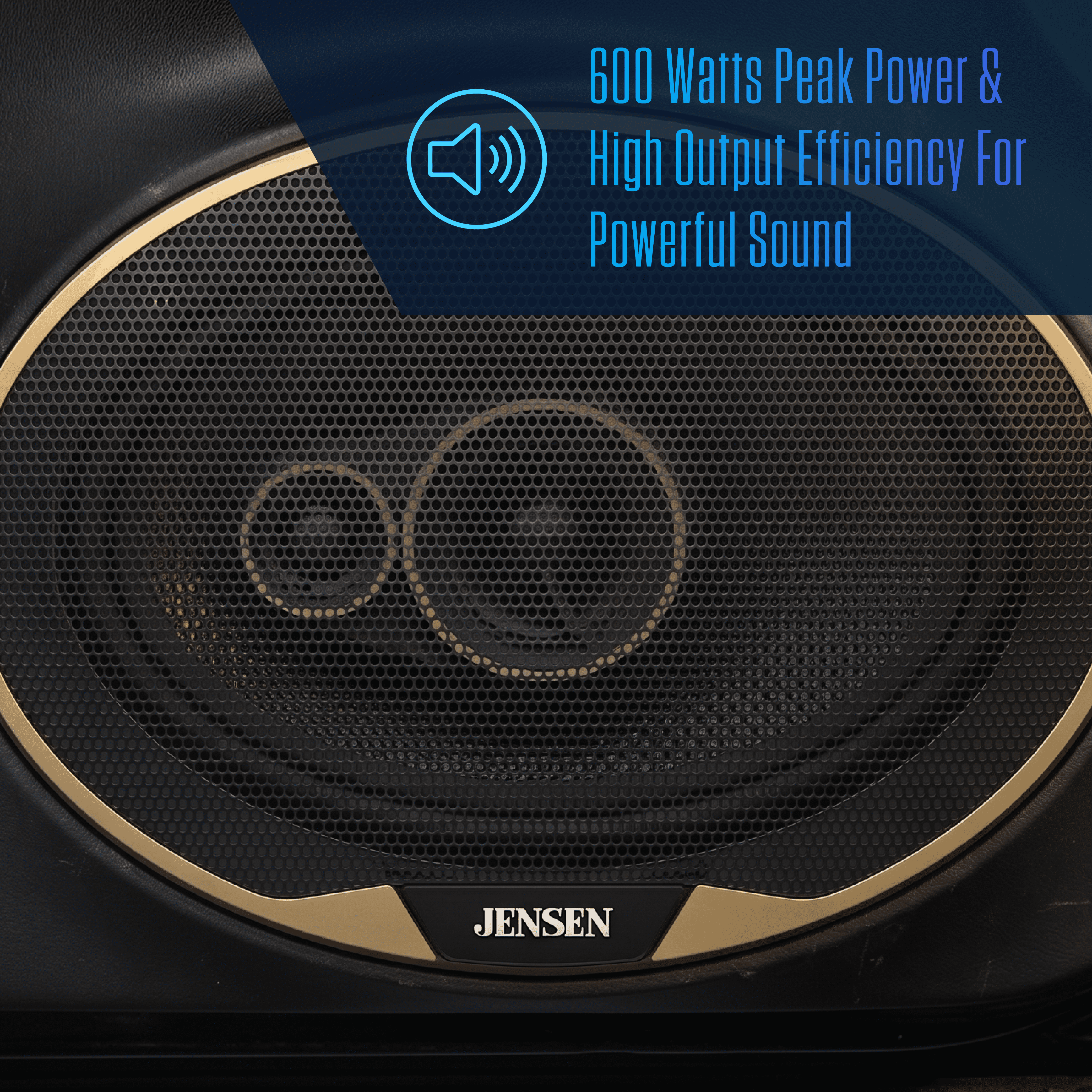 Jensen 6x9 3Way Aramid Fiber Coaxial Car Speakers Pair, 1