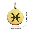 thumbnail image 2 of Stainless Steel Pisces Zodiac Sign (Two Fishes) Round Medallion Pendant Necklace, 2 of 3