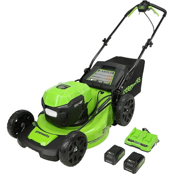 Tondeuse sans balais Greenworks - 2x24 V (48 V) - 20'' (2x 5,0 Ah Batteries)