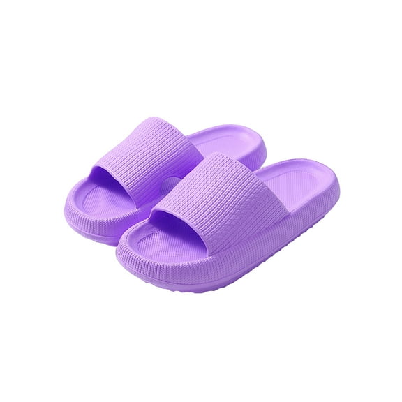 Namzi Pillow Slippers for Women and Men Non Slip Quick Drying Shower Slides Bathroom Sandals ，Ultra Cushion ，Thick Sole（Size：38-39，Purple）