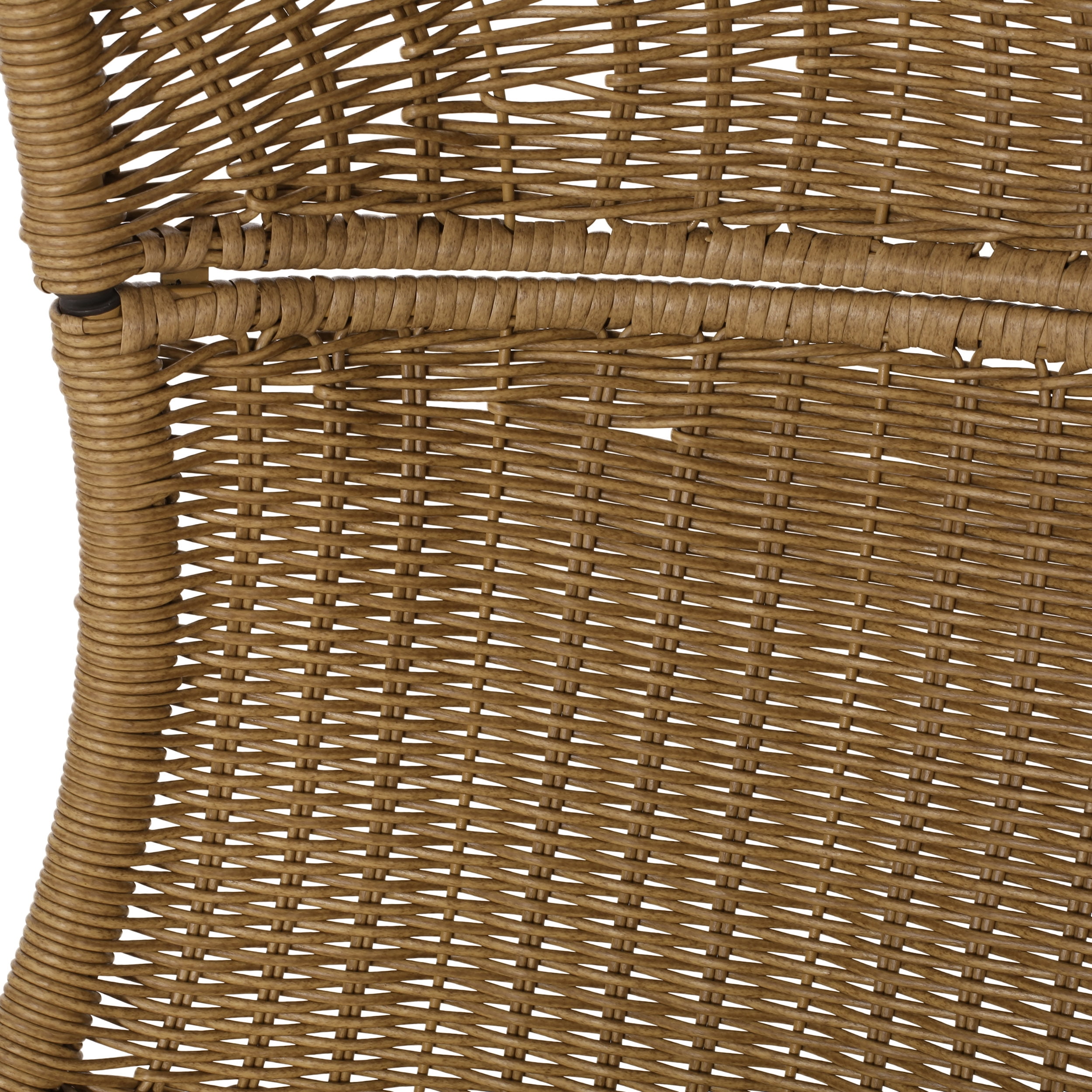 Azlee Wicker Hanging Chair with Dark Gray Cushion, Light Brown (NO STAND)