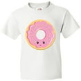 thumbnail image 3 of Inktastic Light Pink Donut Youth T-Shirt, 3 of 5