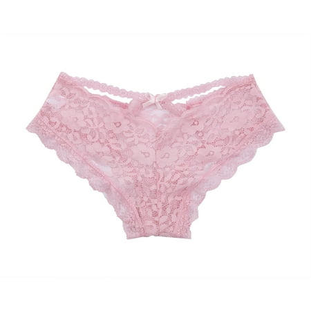 

Kiapeise Women Sexy Embroidery Lace-up Panties