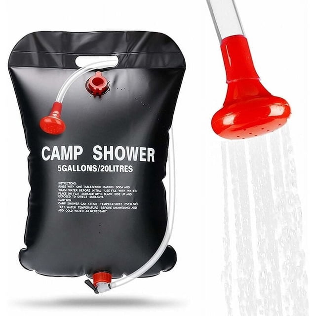Comodidad sin esfuerzo al aire libre, bolsa de ducha solar que absorbe el calor, ideal para mochileros y pesca