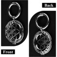 thumbnail image 4 of Cover for AirTag Ladies Girls Key Wallet Finder, Cutout Metal Jewelry Keychain Cover Compatible with Air Tag Tracker Holder - Silver, 4 of 5