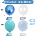 thumbnail image 2 of Set de globos azules 60 unidades 30 cm | Azul claro, azul marino, aguamarina, 2 of 2