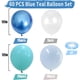 thumbnail image 2 of Set de globos azules 60 unidades 30 cm | Azul claro, azul marino, aguamarina, 2 of 2