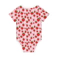 thumbnail image 2 of Rocae Hand Drawn Strawberry for Baby Climbing Clothes Soft Baby Romper for Active Infants Comfortable and Breathable Crawling Jumpsuit Unisex Baby Outfit 12 Months, 2 of 8