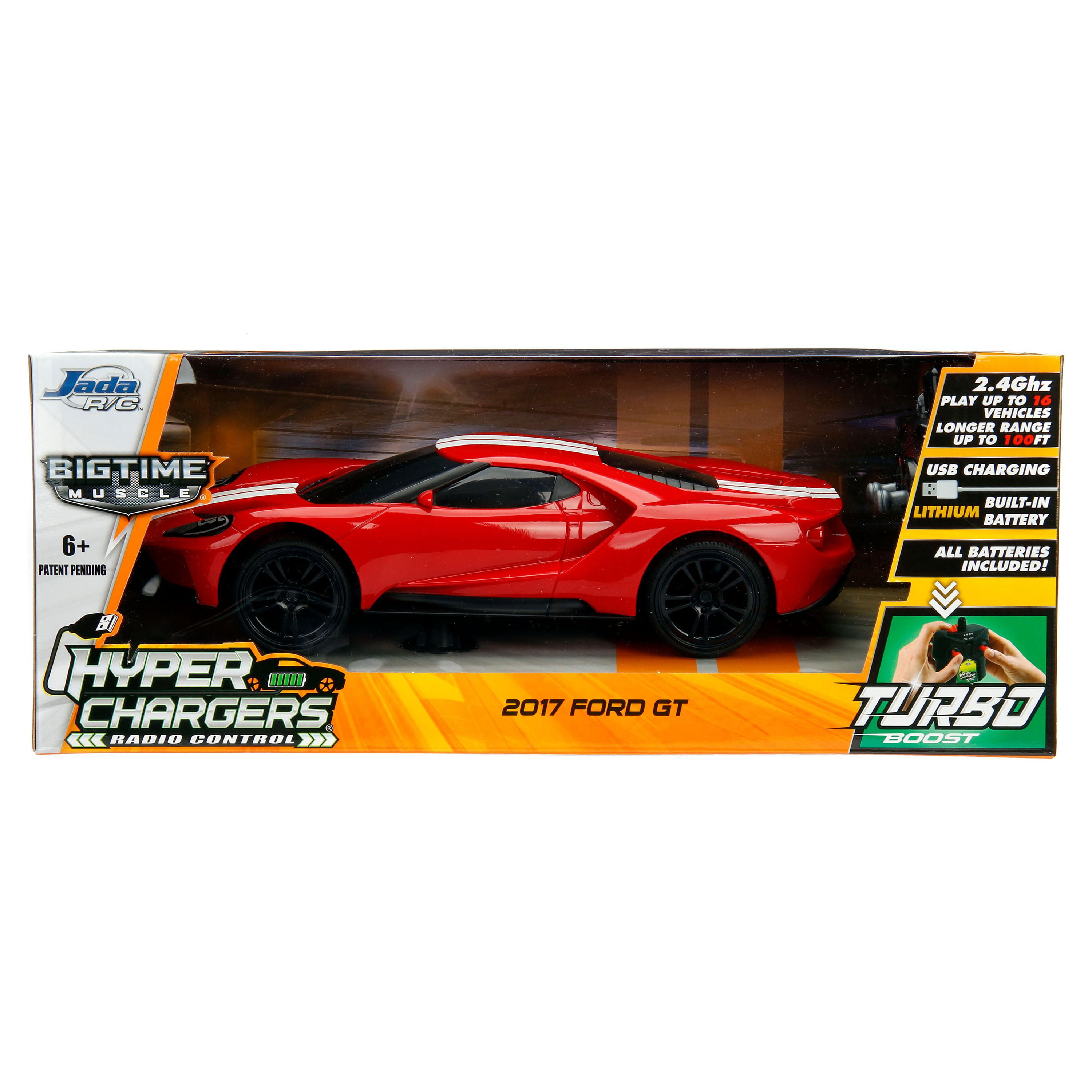 Jada Toys - Hyperchargers 1:16 Big Time Muscle RC, 2017 Ford GT 