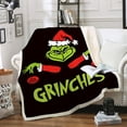 thumbnail image 4 of Manta Kagetolytai Grinch Isit Me Am I The Drama Manta navideña de franela suave, 4 of 7