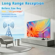 RidaaFri TV Antenna Indoor/Outdoor, HD Digital Antenna for Smart TV and Older TV’s, Support 4K/1080p/VHF/UHF Free Local Channels with 16FT Long Coax Cable