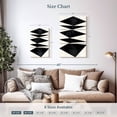thumbnail image 3 of Elephant Stock Abstracta Wall Art - Vertical Multi Panel Canvas - Living Room Wall Decor - Abstract Multi Panel - Black And White Decor By Kubistika - 14" x 23", 3 of 4