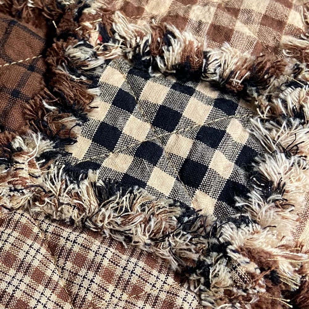 Brown & Black Homespun Fabric 44 Precut 10 inch Quilt Squares Cake Layers by JCS