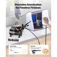 thumbnail image 2 of VEVOR Airbrush Kit Air Brush Kit 1/6 HP Air Compressor 3 Airbrushes 3 Tips 2 Fan, 2 of 9