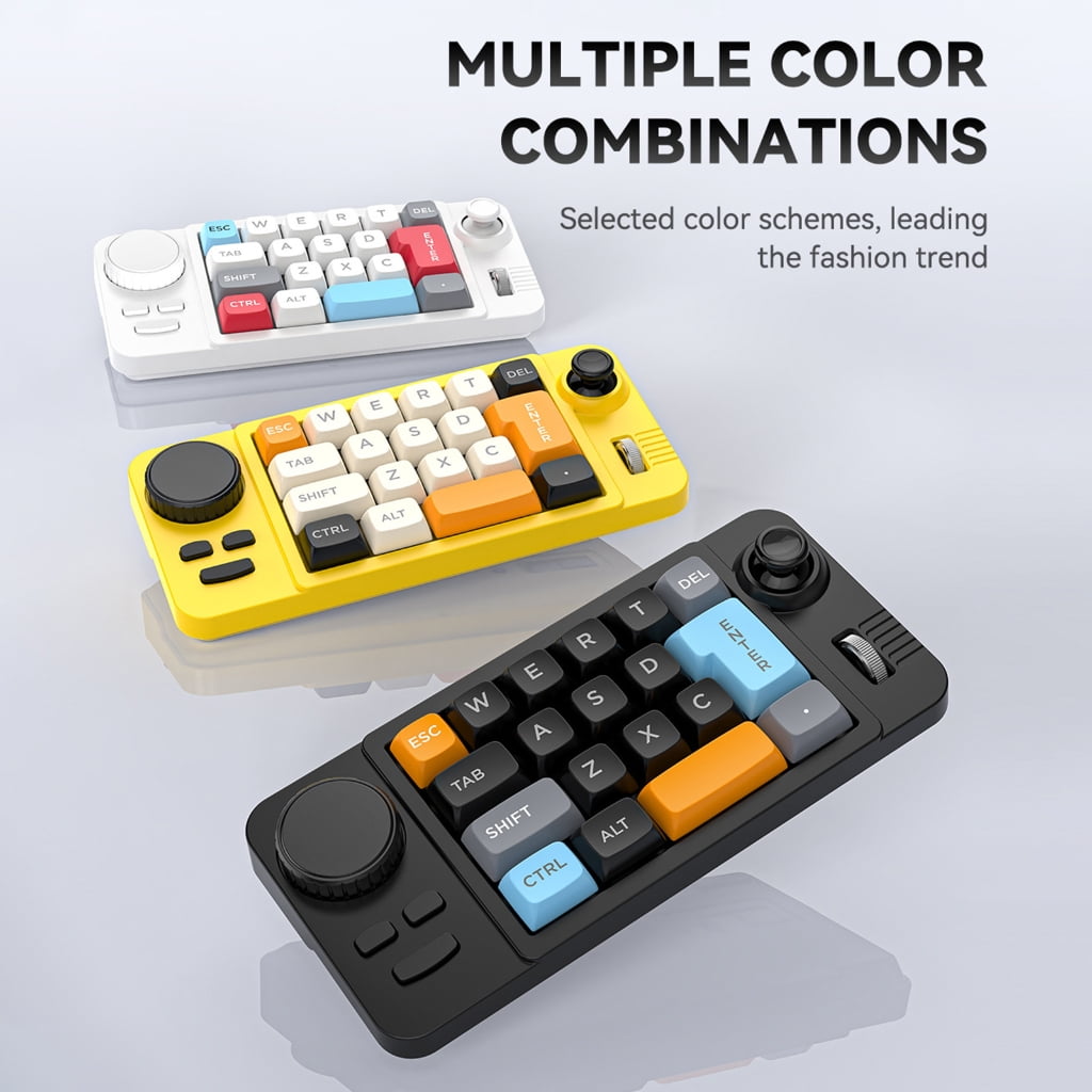 19 Key Color Gaming Keyboard Programmable Joystick Double Macroed Wheel Hot Swappable Switches Space Saving