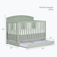 thumbnail image 5 of Dream On Me Storybrooke 5 in 1 Convertible Crib with Under Drawer, Sage Green, 5 of 7