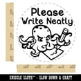thumbnail image 2 of Please Write Neatly Octopus Teacher Student Self-Inking Rubber Stamp Ink Stamper - Black Ink - Large 1-1/2 Inch, 2 of 7