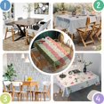 thumbnail image 4 of Rectangle Boho Style Waterproof Tablecloth 60×84 Inch, Bohemian Colorful Floral Reusable Indoor/Outdoor Durable Table Cover for Party Kitchen Dinner Room Decor, 4 of 5