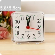 Square Small Compact Travel Quartz Beep Alarm Clock Cute (not included battery)