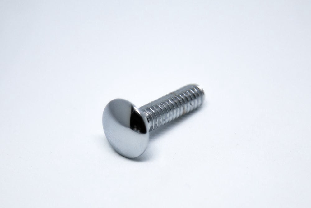 Carriage Bolt, Square Neck, 7/16"-14, 2 in L, Steel, Grade 5, Chrome, 5 PK