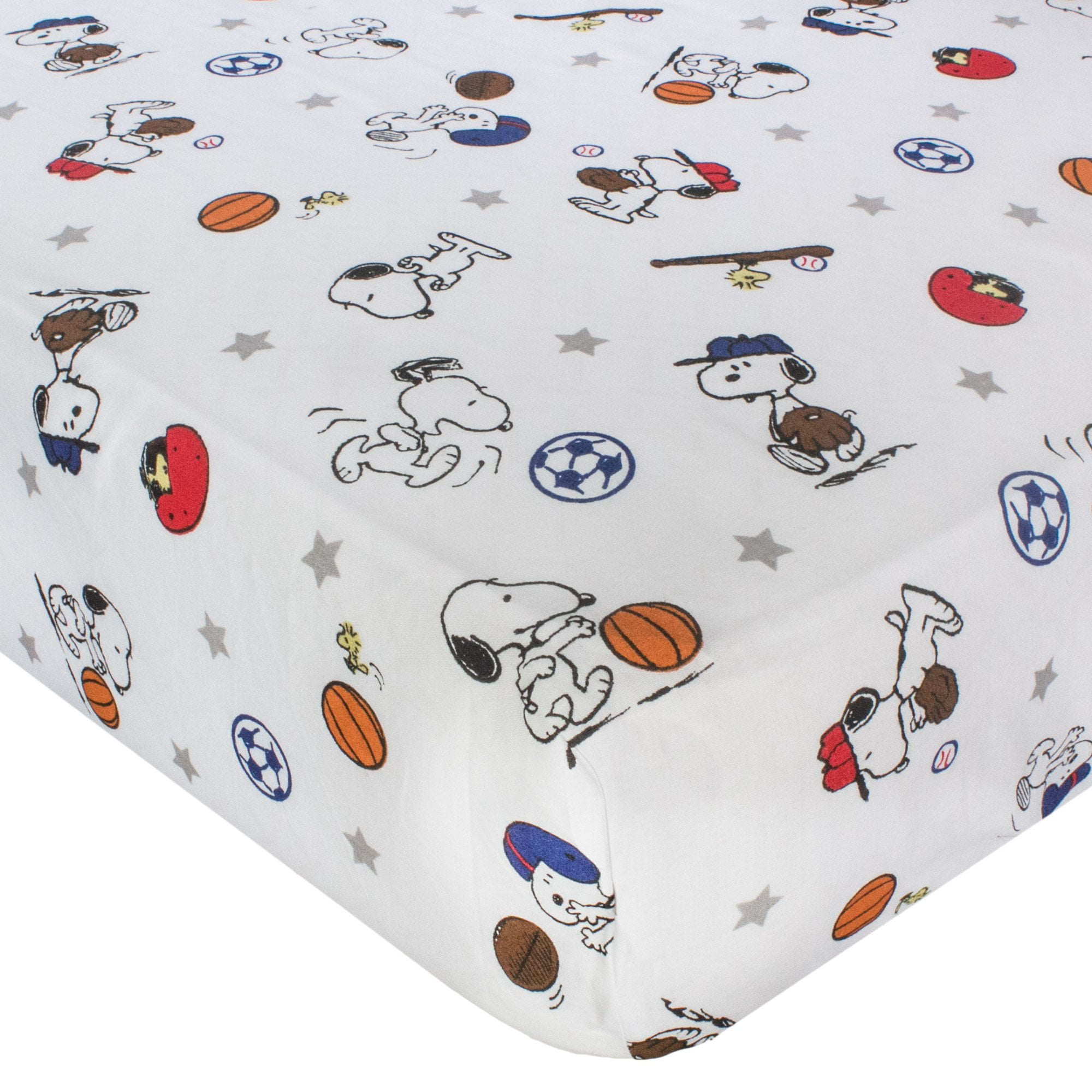 snoopy sports crib bumper