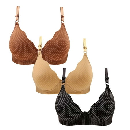 Bigersell Balconette Bras for Women in Clearance Woman s Comfortable Breathable Bra Underwear No Underwire Plus Size Bra Style F-1094 Brown XL