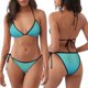 thumbnail image 3 of Disketp Teal Turquoise para Bañador de Dos Piezas para Mujer, Bikini Sexy Halter String, Conjunto de Bikini en Triángulo, 3 of 6