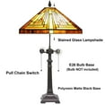 thumbnail image 2 of Vinplus Tiffany Table Lamp Bedside Reading Lamp 2-Light 16" Wide Traditional Crafts Vinplus Art Mission Style Desk Lamp, 2 of 6