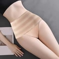 thumbnail image 4 of Fiaer,Tummy Control Shapewear Thong for Women,Plus Size Sexy High Waisted Body Shaper Panties,Women's Seamless Lightweight Briefs,Stretch Solid Color Underwear Girdle Panty Beige XXL, 4 of 6