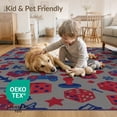 thumbnail image 4 of ODIKA 6'x9' Washable Area Rug Gamer Video Dice Symbols Diagonal Repeat Throw Alfombra Arcade for Family Room, Living Mater Bedroom, Non-Slip, Easy Care, 4 of 7