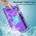 thumbnail image 6 of ELEHOLD Samsung Galaxy Tab A8 Case 10.5 Inch With Screen Protector, Child Proof Protective Kids Case with Rotating Stand Shoulder Strap for Galaxy Tab A8 10.5" 2022 SM-X200/X205/X207,Purple, 6 of 6