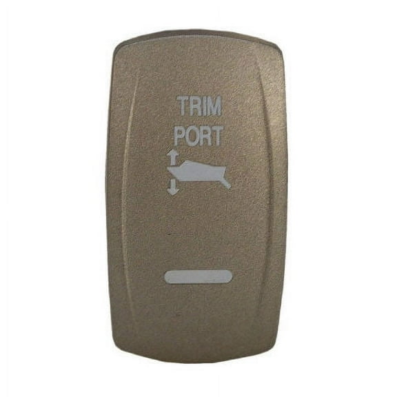 Carling Boat Rocker Switch Actuator | Trim Port Lighted Pewter