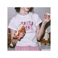 thumbnail image 4 of Yunliwuli Women T-shirt, Crew Neck Short Sleeve Boots Print Loose Summer Tops Streetwear for Casual Daily, 4 of 6